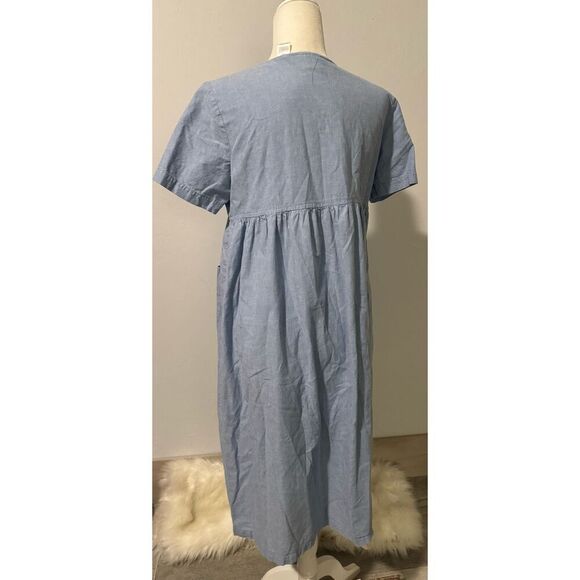 Cabernet blue embroidered dress with pockets PM - Picture 6 of 9